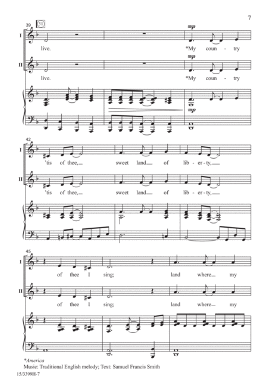 Singing Freedom's Song Singing Freedom's Song 2-Part scores gallery preview page 6
