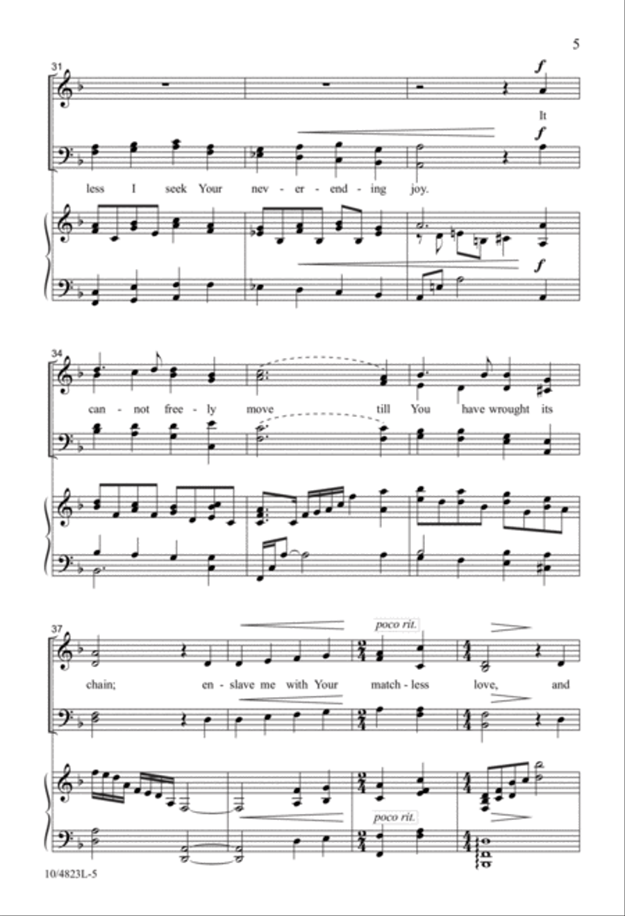Make Me a Captive, Lord 4-Part scores gallery preview page 5