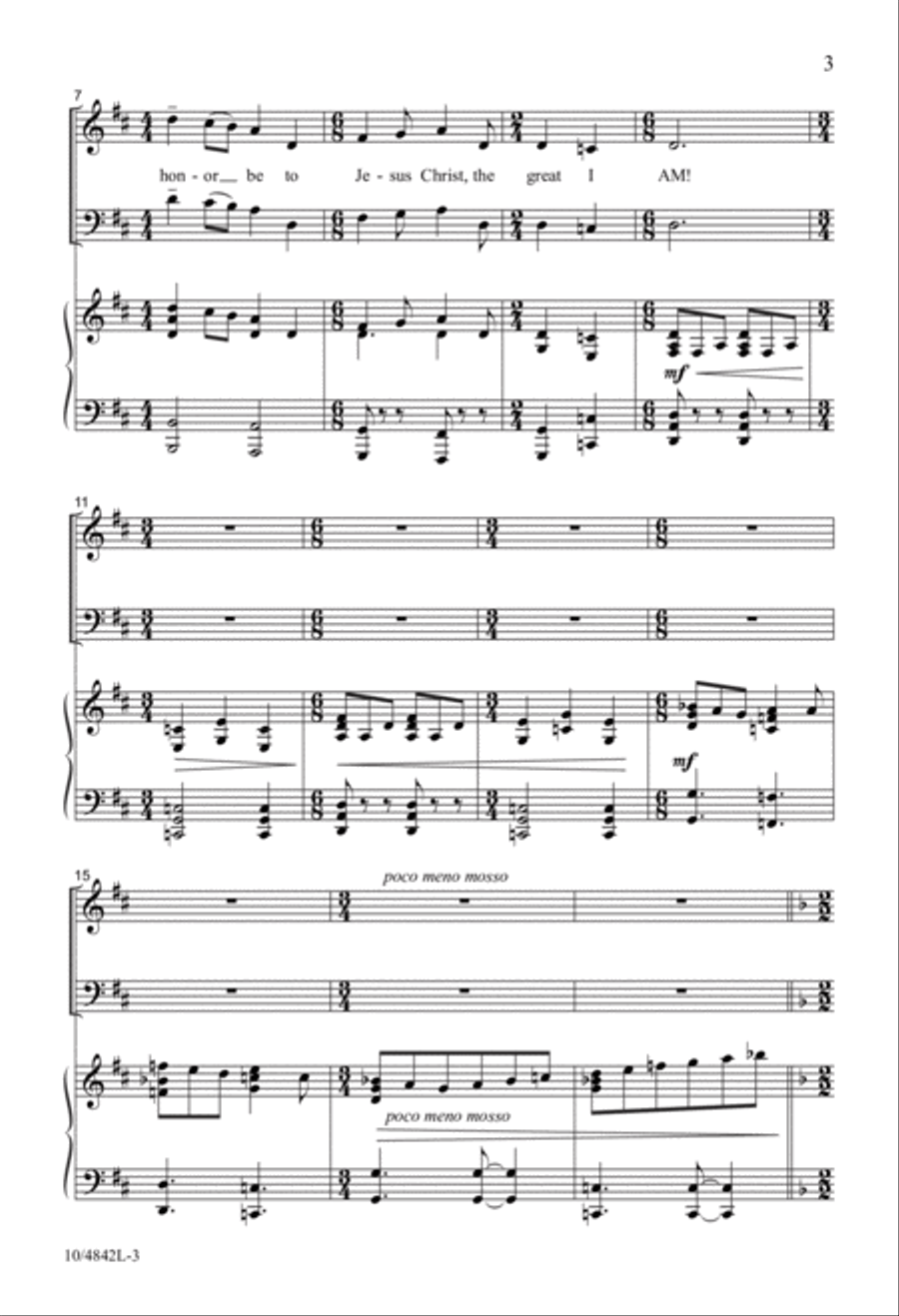 Let the People Shout Hosanna! 4-Part scores gallery preview page 3