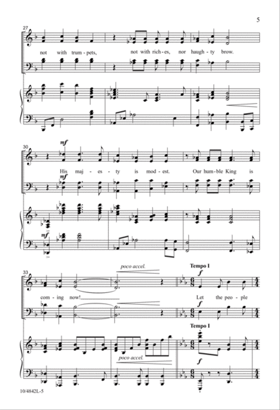 Let the People Shout Hosanna! 4-Part scores gallery preview page 5