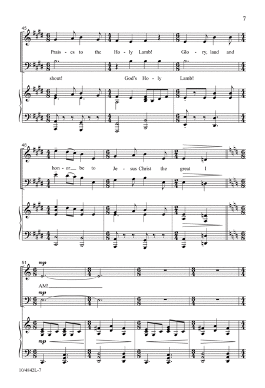 Let the People Shout Hosanna! 4-Part scores gallery preview page 7