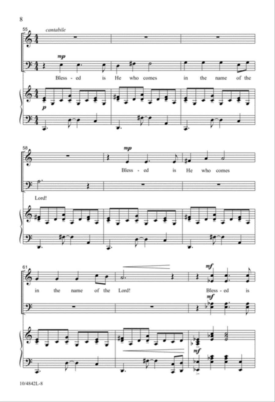 Let the People Shout Hosanna! 4-Part scores gallery preview page 8