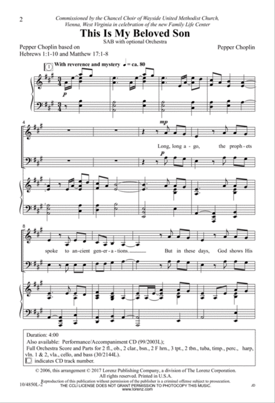 This Is My Beloved Son This Is My Beloved Son 3-Part scores gallery preview page 2