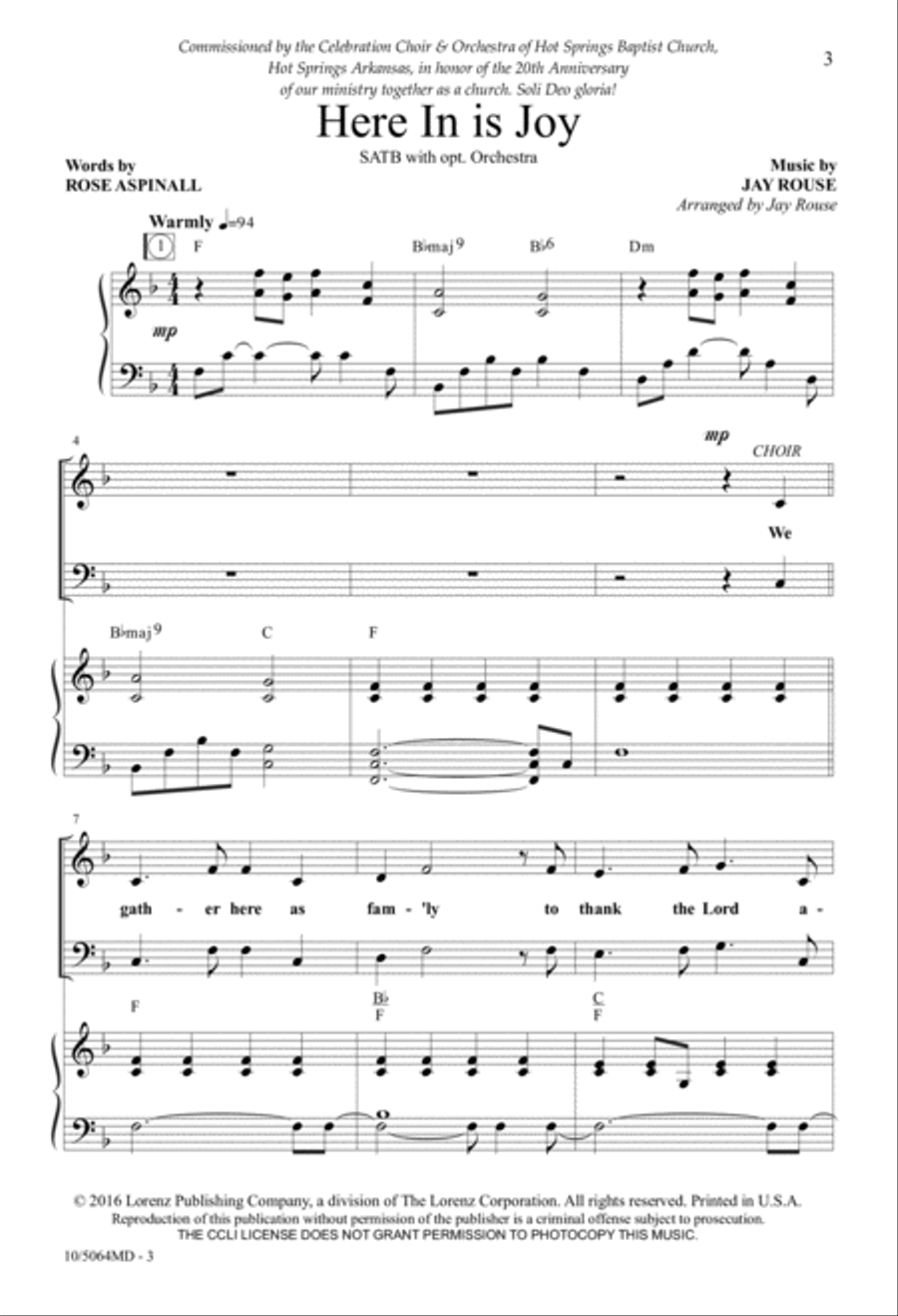Here In is Joy Here In is Joy 4-Part scores gallery preview page 2