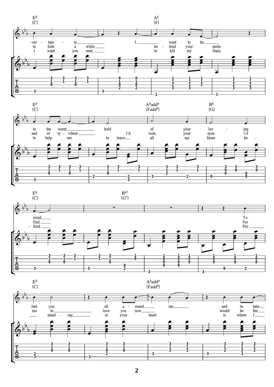 Catch The Wind Catch The Wind Guitar Tablature scores gallery preview page 2
