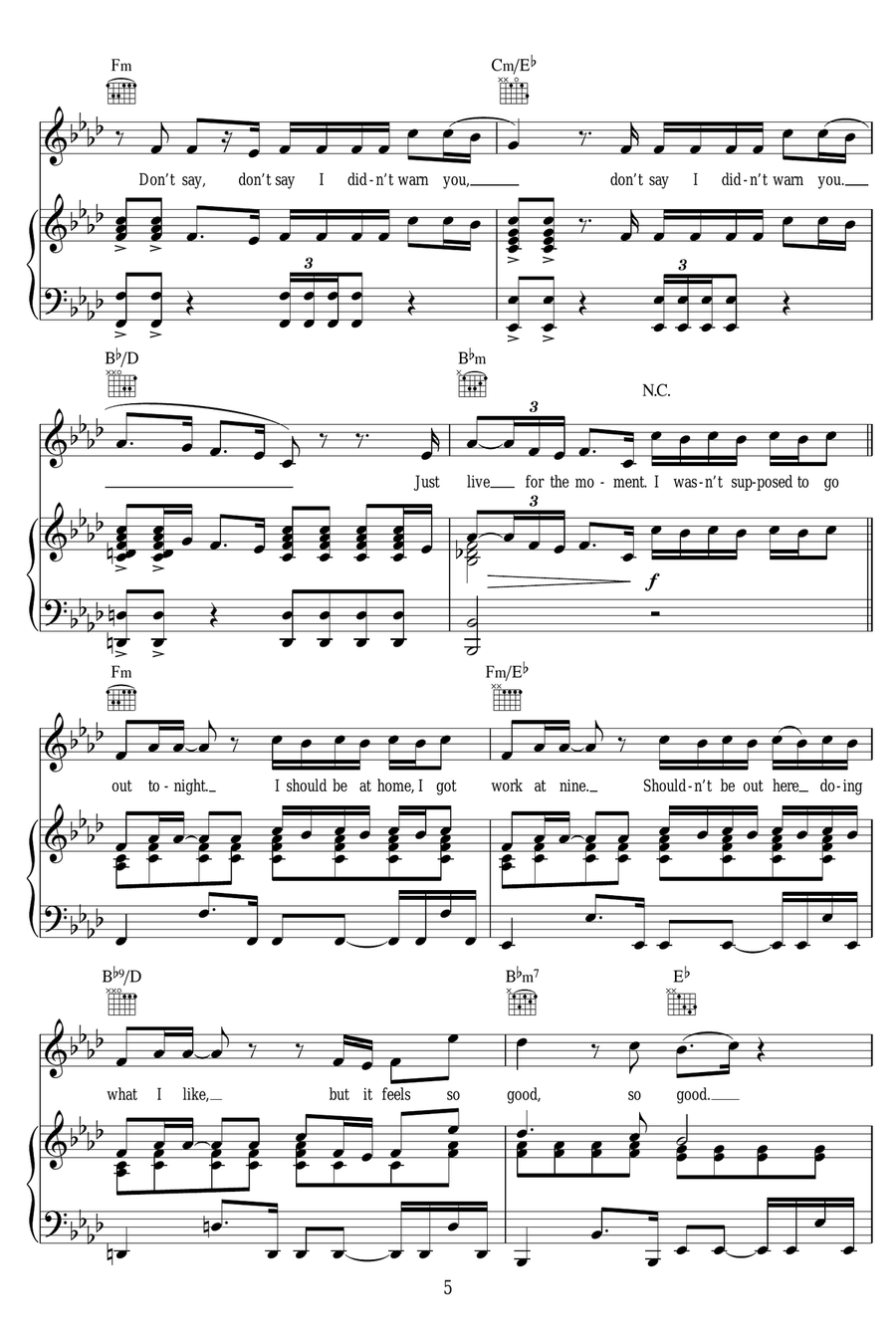 So Good Piano, Vocal scores gallery preview page 5