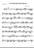 ouverture for brass,trumpet 1 part