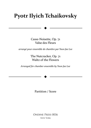 The Nutcracker Waltz of the Flowers for Chamber Ensemble, Op. 71 - Score Only