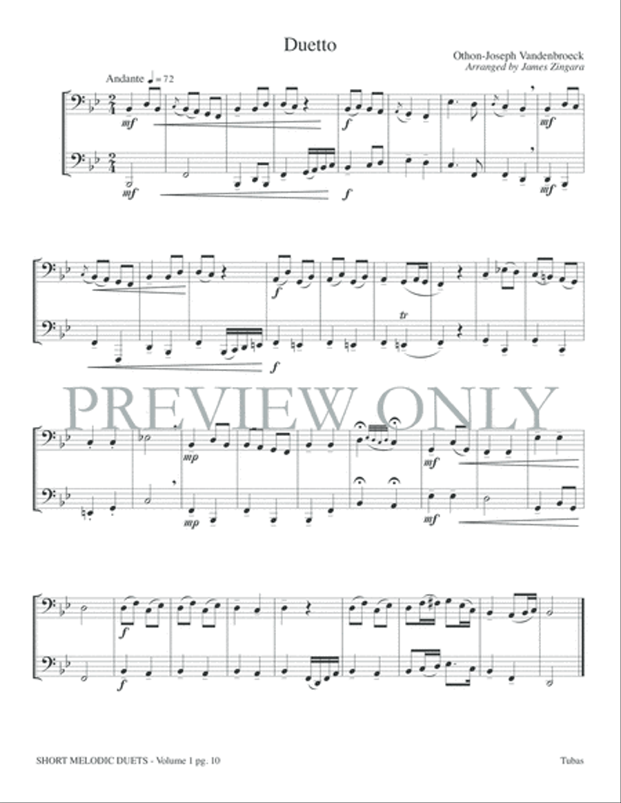 Just for Two -- Short Melodic Duets, Volume 1 Small Ensemble scores gallery preview page 12