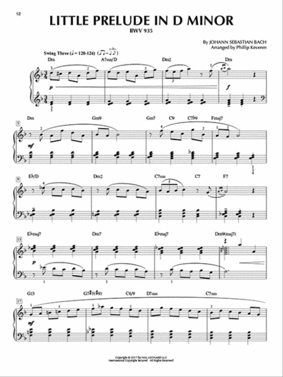 Bach Meets Jazz Piano Solo scores gallery preview page 4