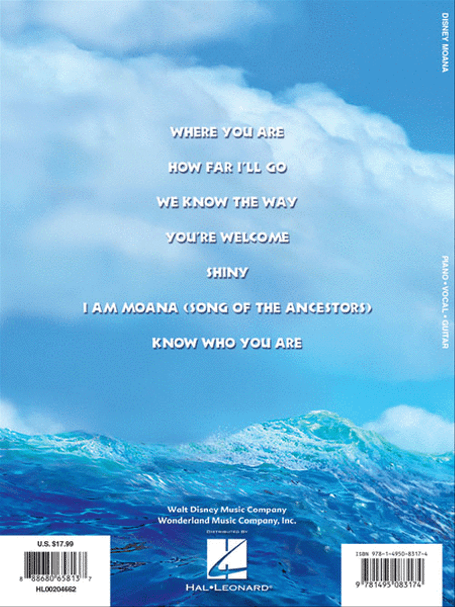 Moana - Piano/Vocal/Guitar Piano, Vocal, Guitar scores gallery preview page 6