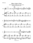 What Child Is This? for Solo Violin