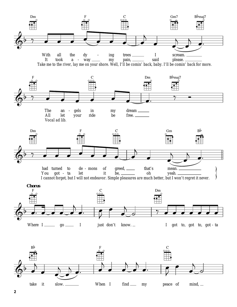 Soul To Squeeze Soul To Squeeze Ukulele scores gallery preview page 2
