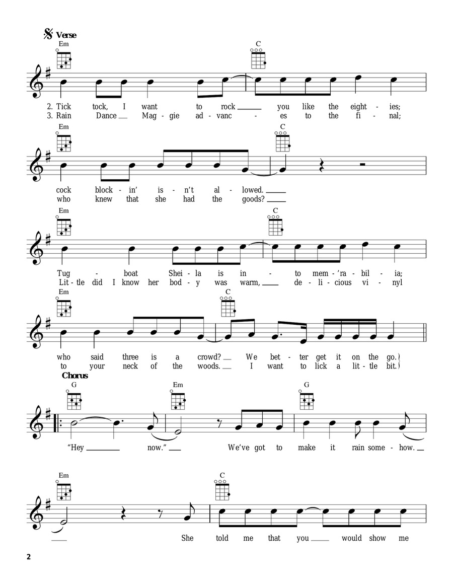 The Adventures Of Rain Dance Maggie Ukulele scores gallery preview page 2