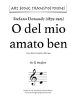 DONAUDY: O del mio amato ben (transposed to G major)