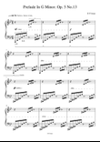 Prelude In G Minor (Op.5 No.13)