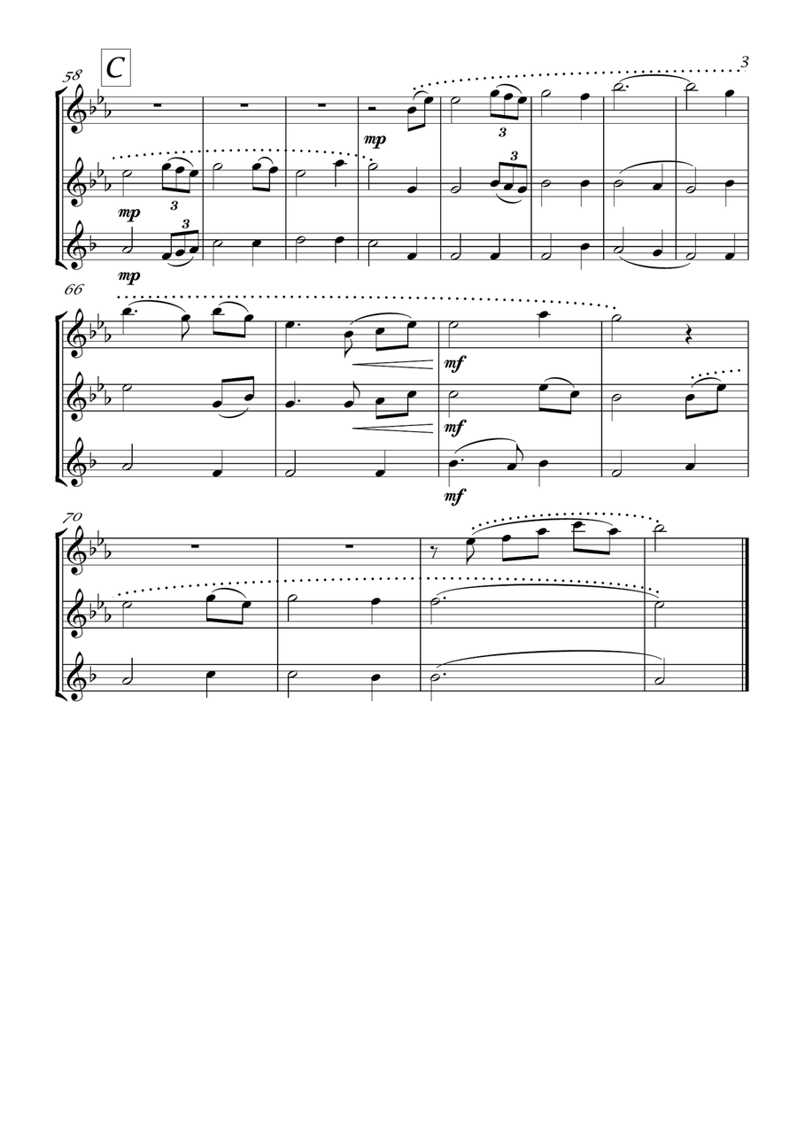 Amazing Grace Amazing Grace Woodwind Trio scores gallery preview page 4