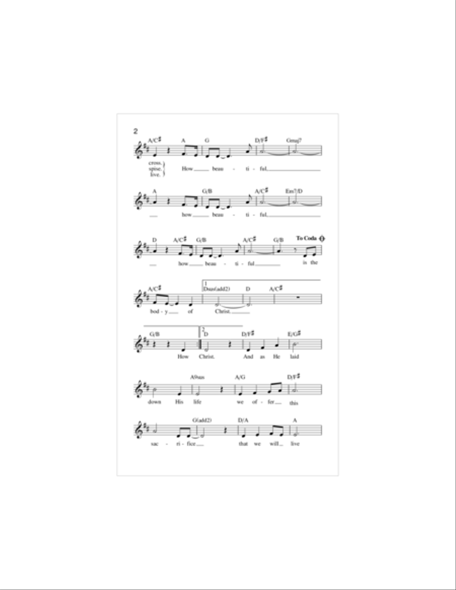 How Beautiful Piano scores gallery preview page 2