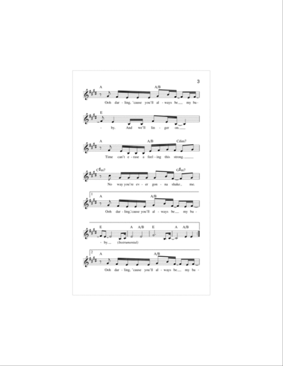Always Be My Baby Piano scores gallery preview page 3