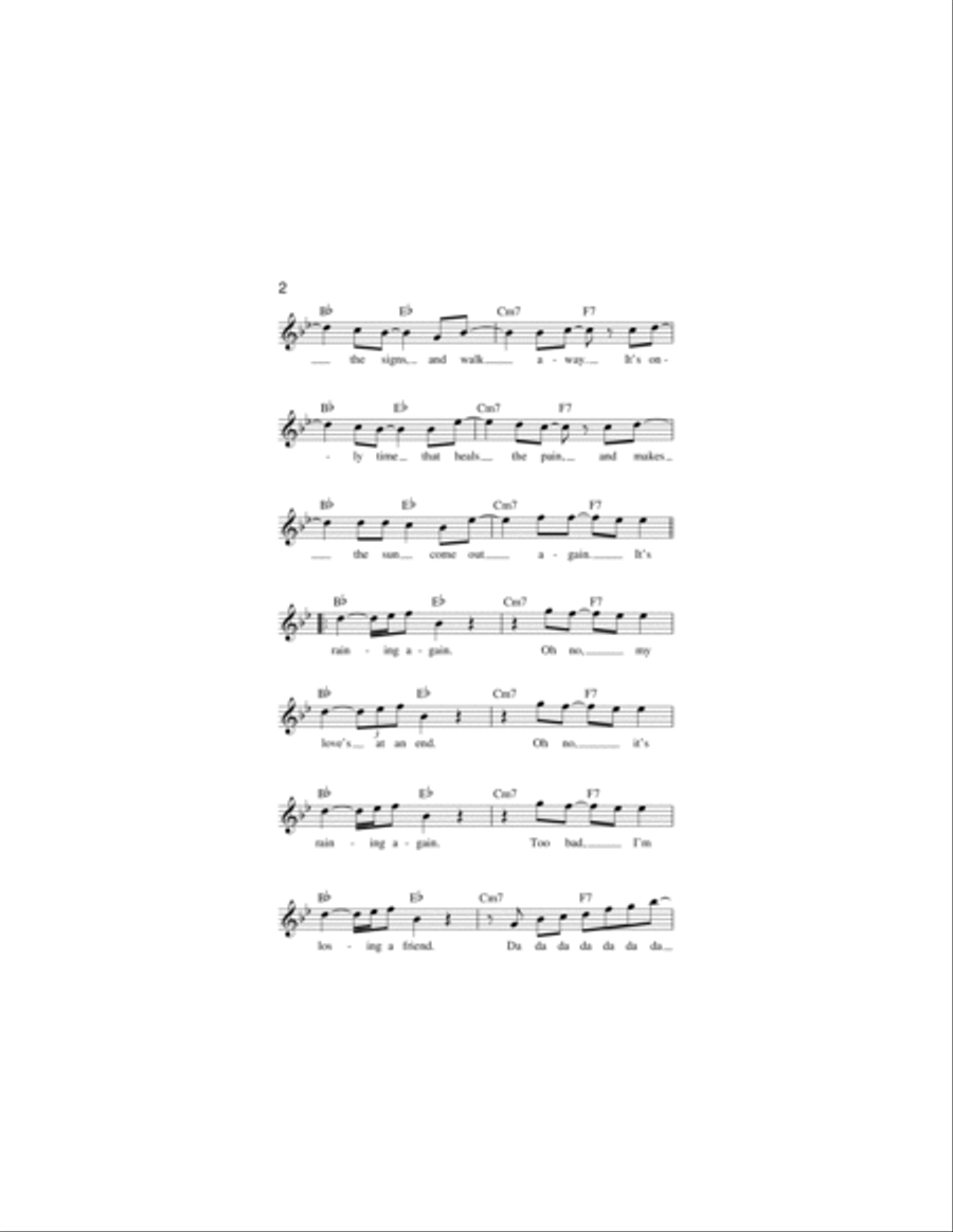 It's Raining Again Piano scores gallery preview page 2