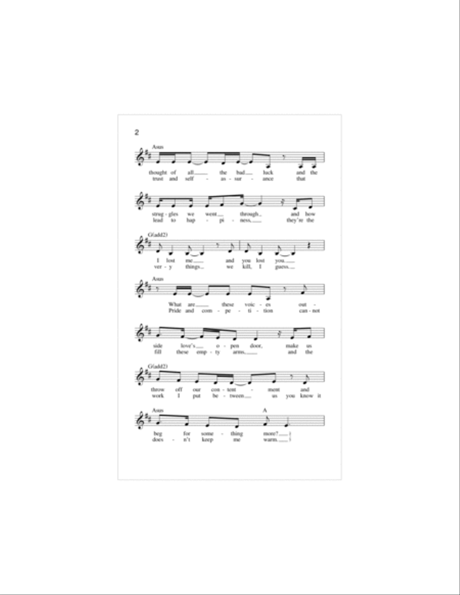 The Heart Of The Matter Piano scores gallery preview page 2