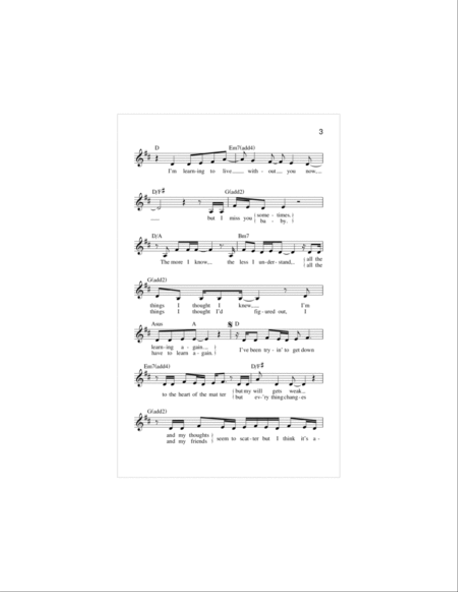 The Heart Of The Matter Piano scores gallery preview page 3