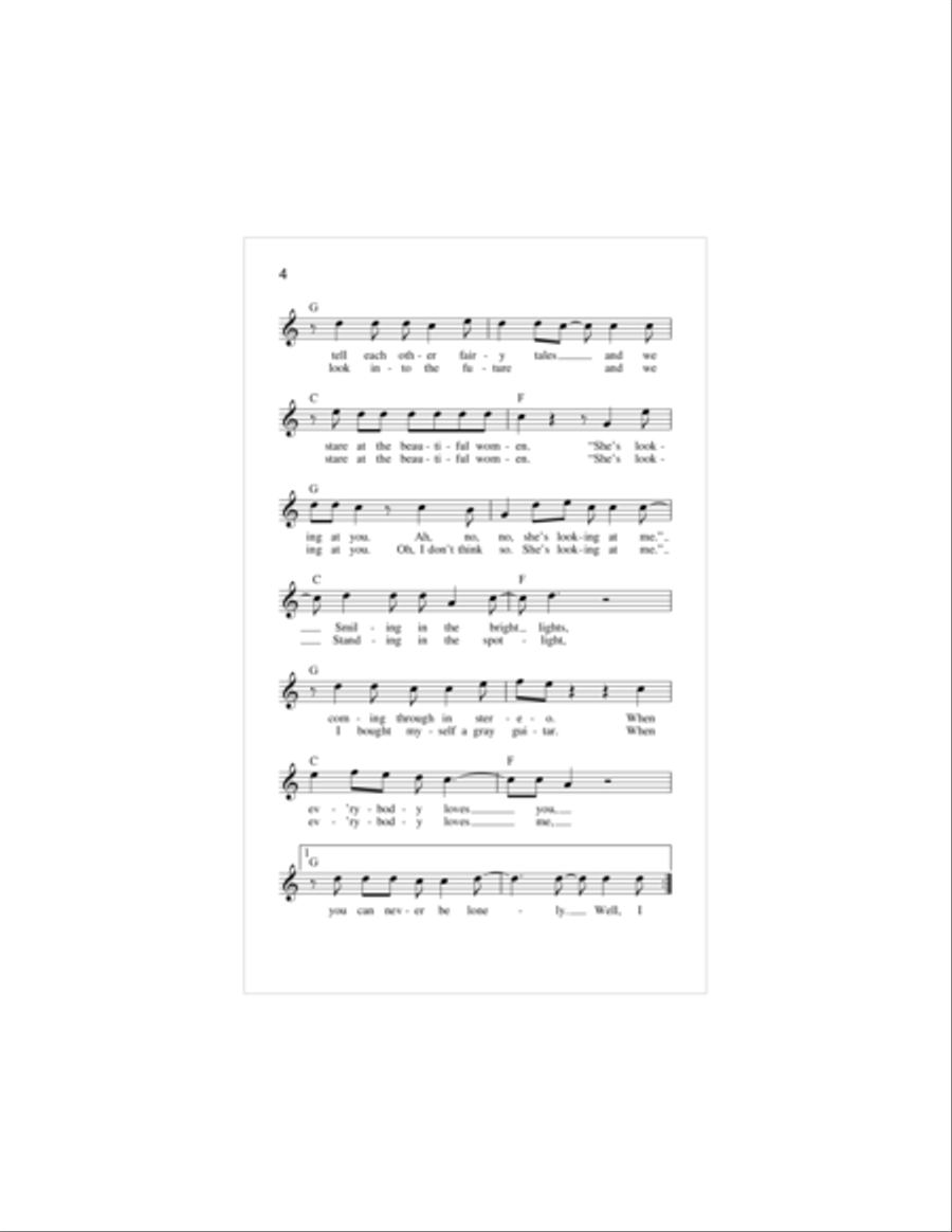 Mr. Jones Piano scores gallery preview page 4
