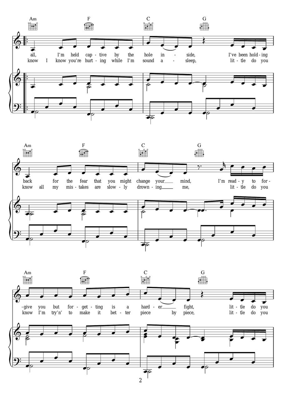 Little Do You Know Little Do You Know Piano, Vocal scores gallery preview page 2