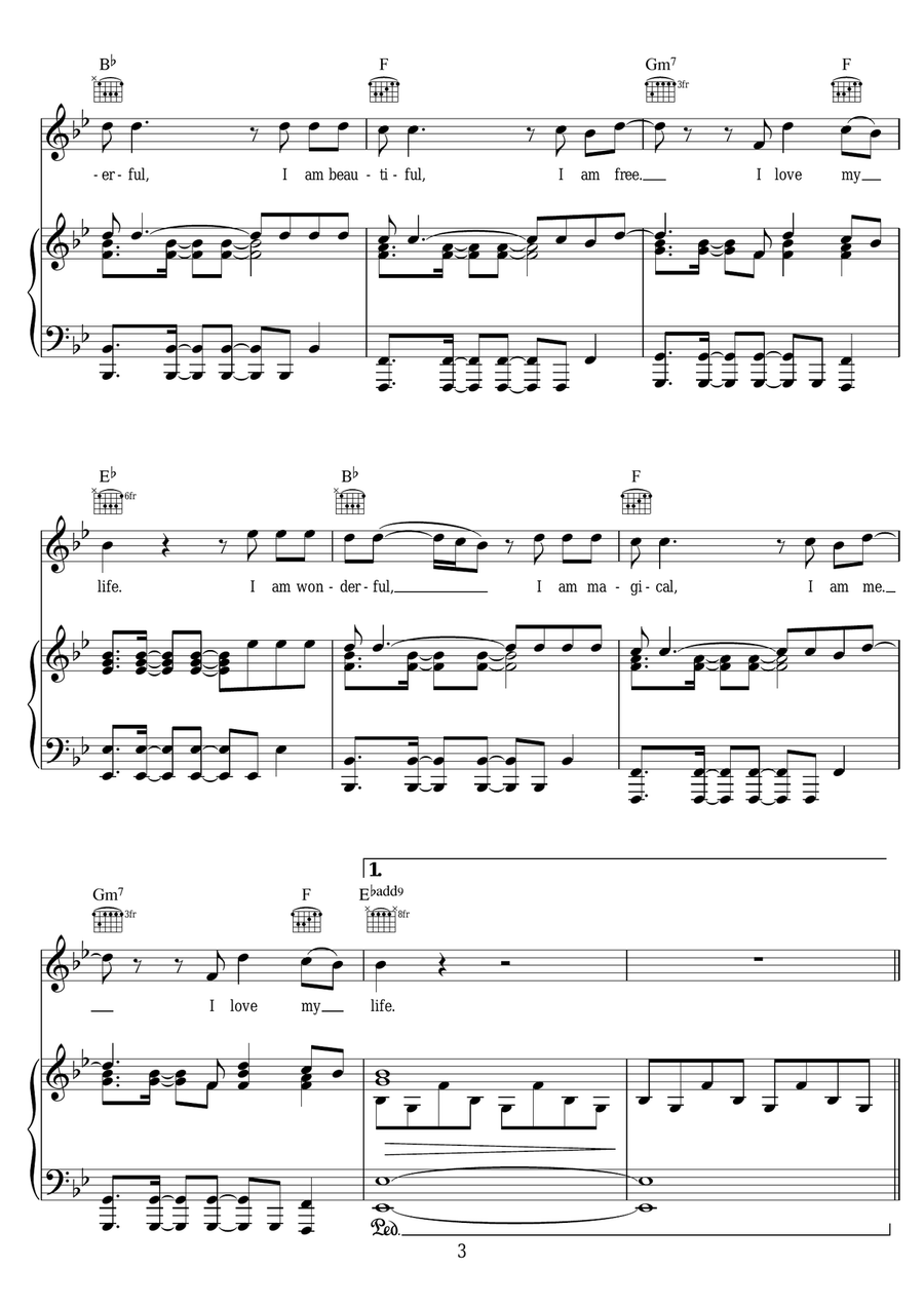 Love My Life Love My Life Piano, Vocal scores gallery preview page 3