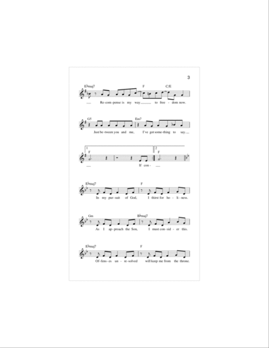 Between You And Me Piano scores gallery preview page 3