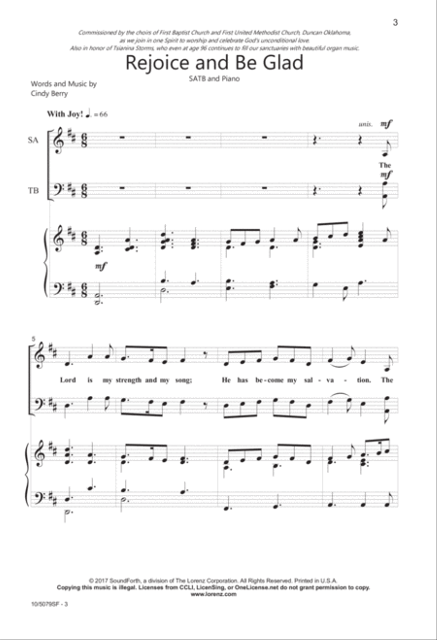Rejoice and Be Glad Rejoice and Be Glad 4-Part scores gallery preview page 2