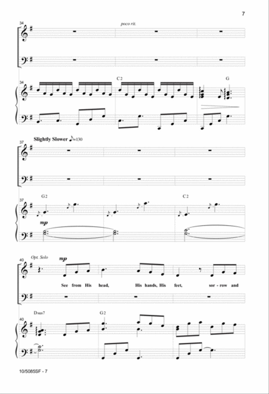 When I Survey the Wondrous Cross 4-Part scores gallery preview page 6