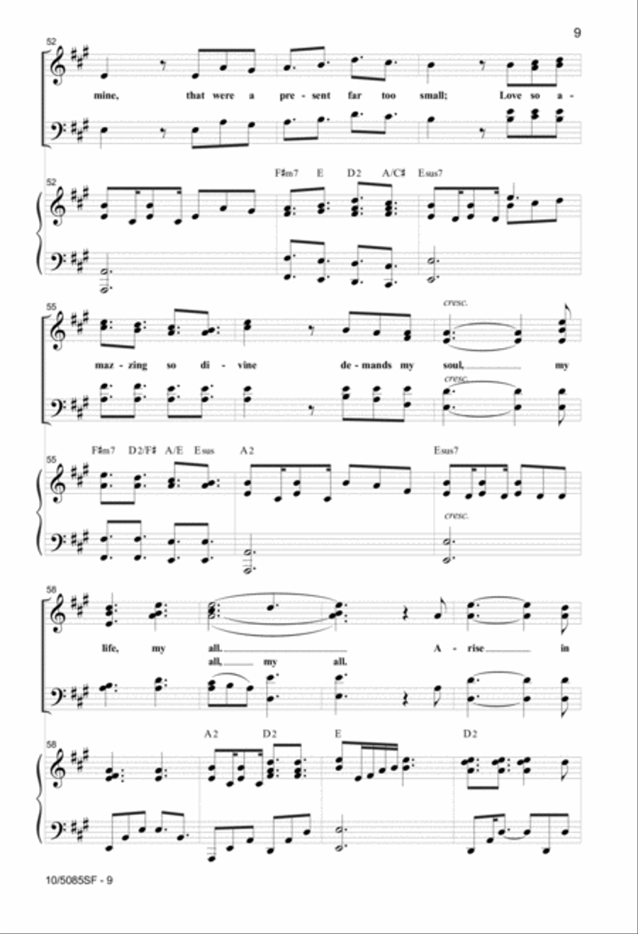 When I Survey the Wondrous Cross 4-Part scores gallery preview page 8