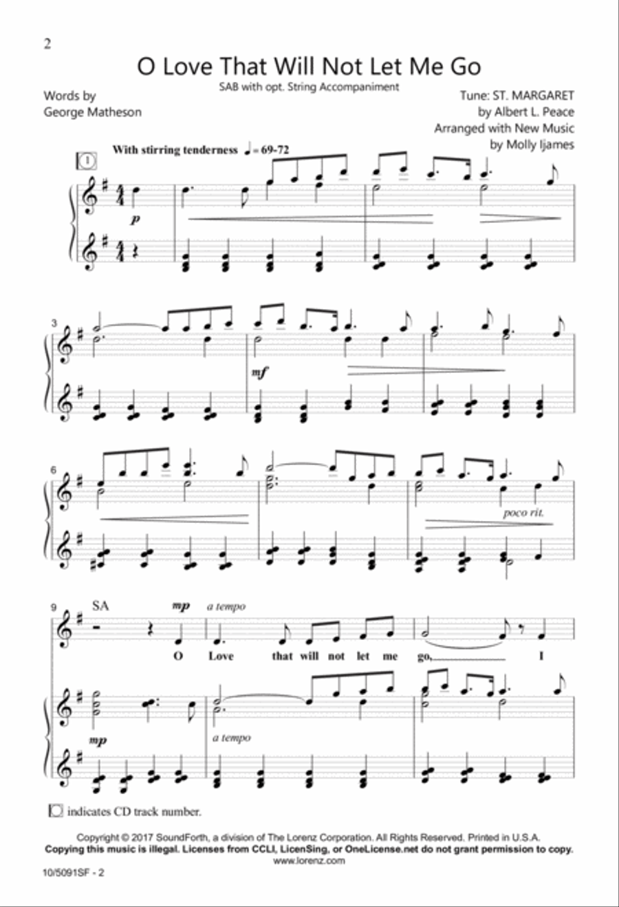 O Love That Will Not Let Me Go 3-Part scores gallery preview page 2