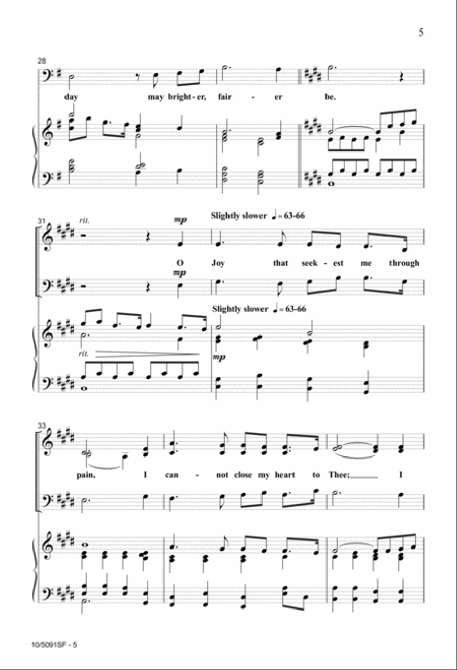 O Love That Will Not Let Me Go 3-Part scores gallery preview page 5