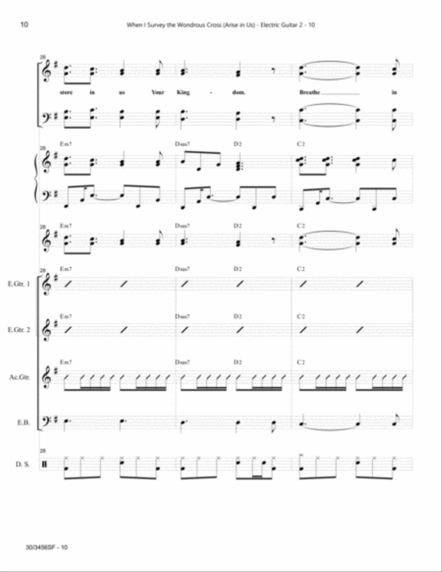 When I Survey the Wondrous Cross - Rhythm Score and Parts Choir scores gallery preview page 12