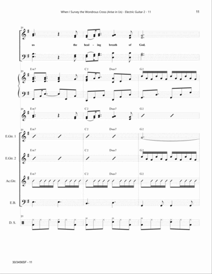 When I Survey the Wondrous Cross - Rhythm Score and Parts Choir scores gallery preview page 13