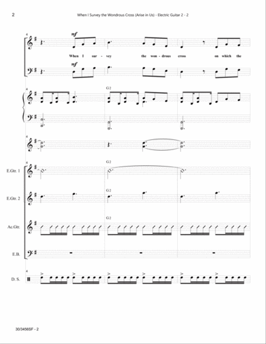 When I Survey the Wondrous Cross - Rhythm Score and Parts Choir scores gallery preview page 4
