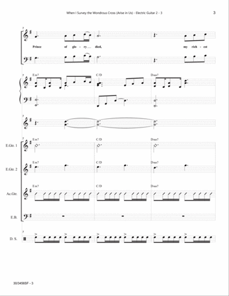 When I Survey the Wondrous Cross - Rhythm Score and Parts Choir scores gallery preview page 5