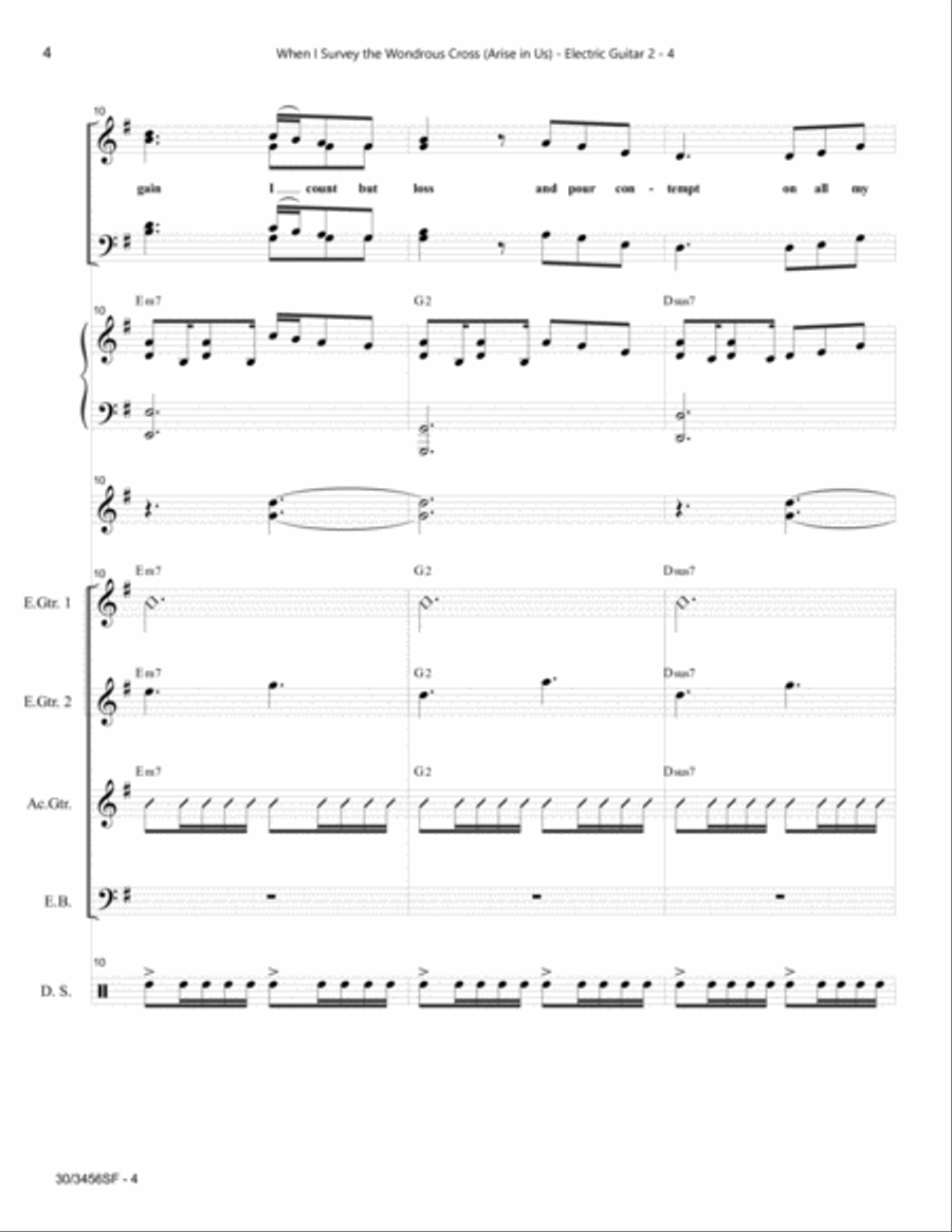When I Survey the Wondrous Cross - Rhythm Score and Parts Choir scores gallery preview page 6