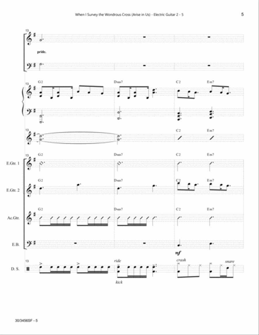 When I Survey the Wondrous Cross - Rhythm Score and Parts Choir scores gallery preview page 7