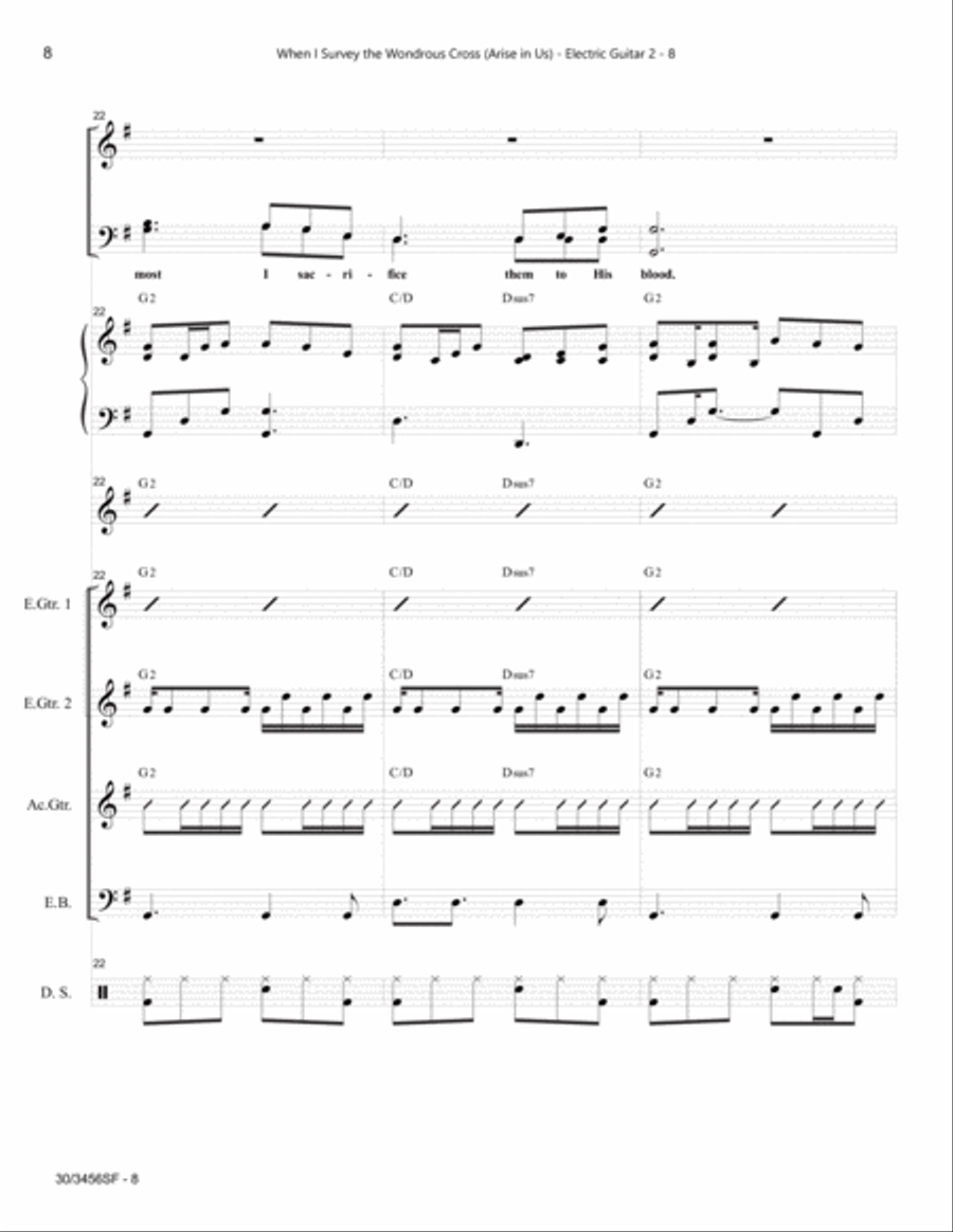When I Survey the Wondrous Cross - Rhythm Score and Parts Choir scores gallery preview page 10