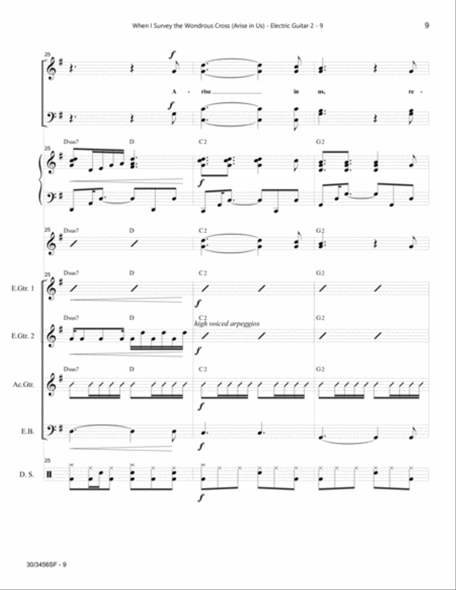When I Survey the Wondrous Cross - Rhythm Score and Parts Choir scores gallery preview page 11