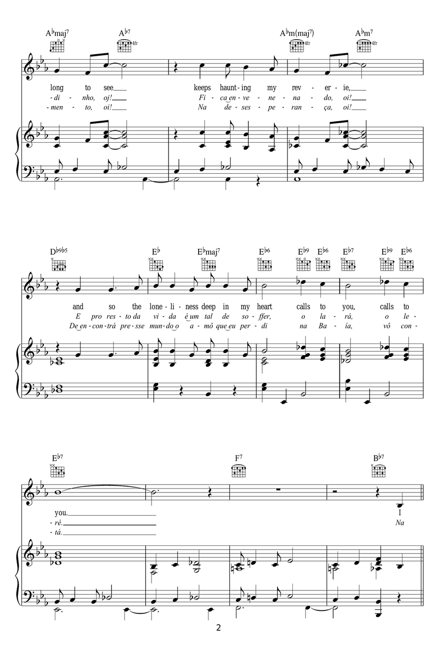 Baia Baia Piano, Vocal scores gallery preview page 2