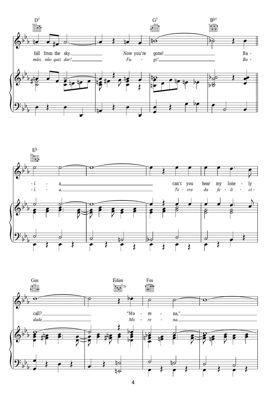 Baia Baia Piano, Vocal scores gallery preview page 4