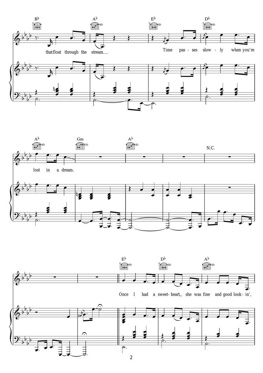 Time Passes Slowly Time Passes Slowly Piano, Vocal scores gallery preview page 2