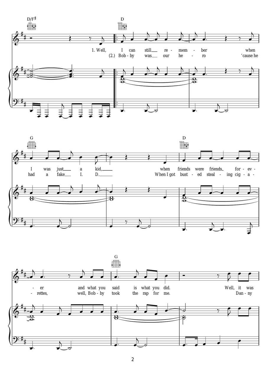 Blood On Blood Blood On Blood Piano, Vocal scores gallery preview page 2