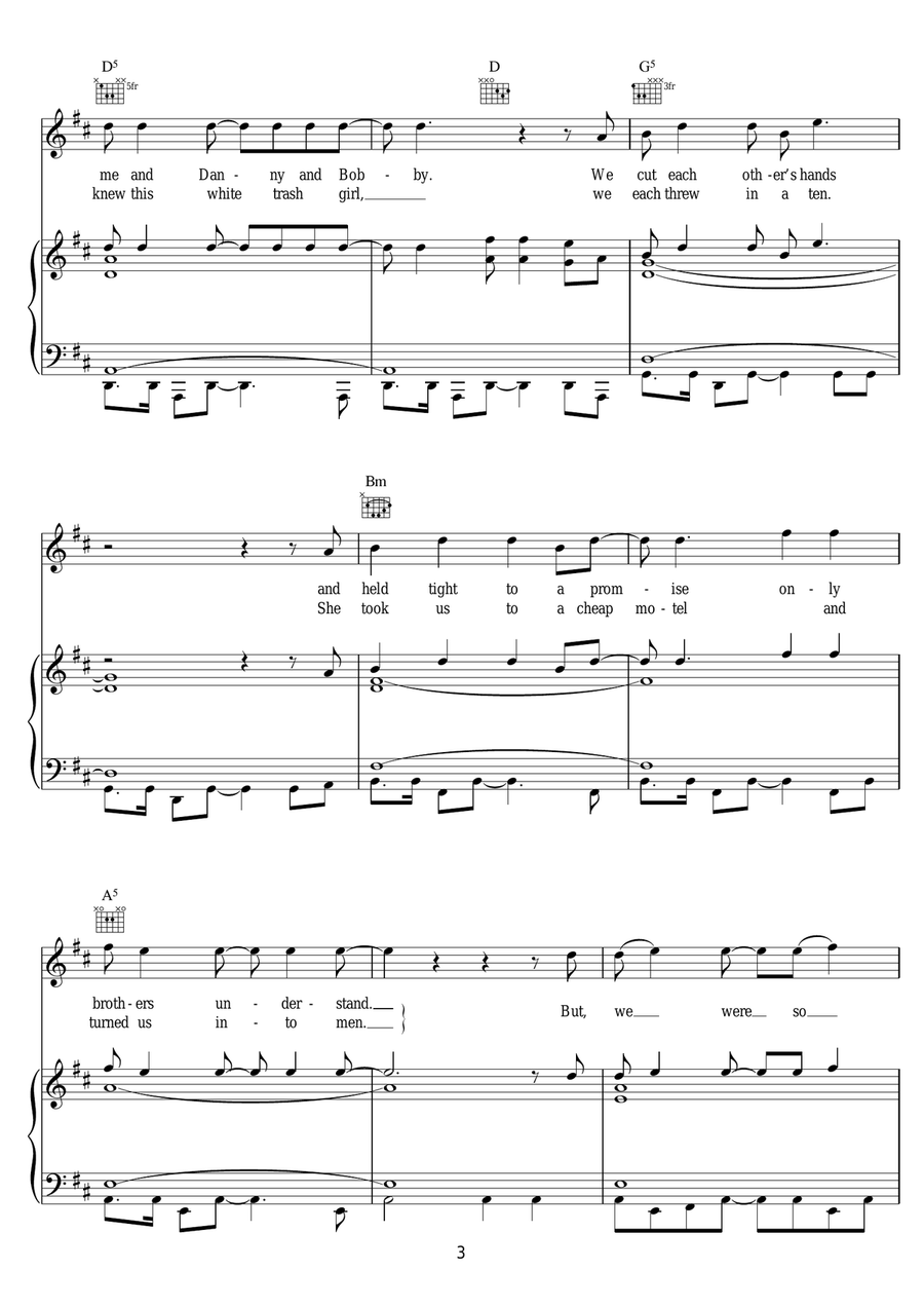 Blood On Blood Blood On Blood Piano, Vocal scores gallery preview page 3