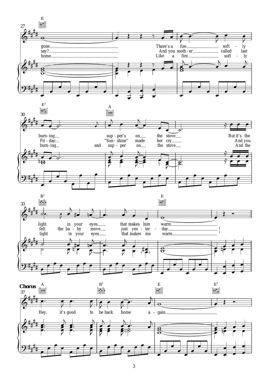 Back Home Again Back Home Again Piano, Vocal scores gallery preview page 3