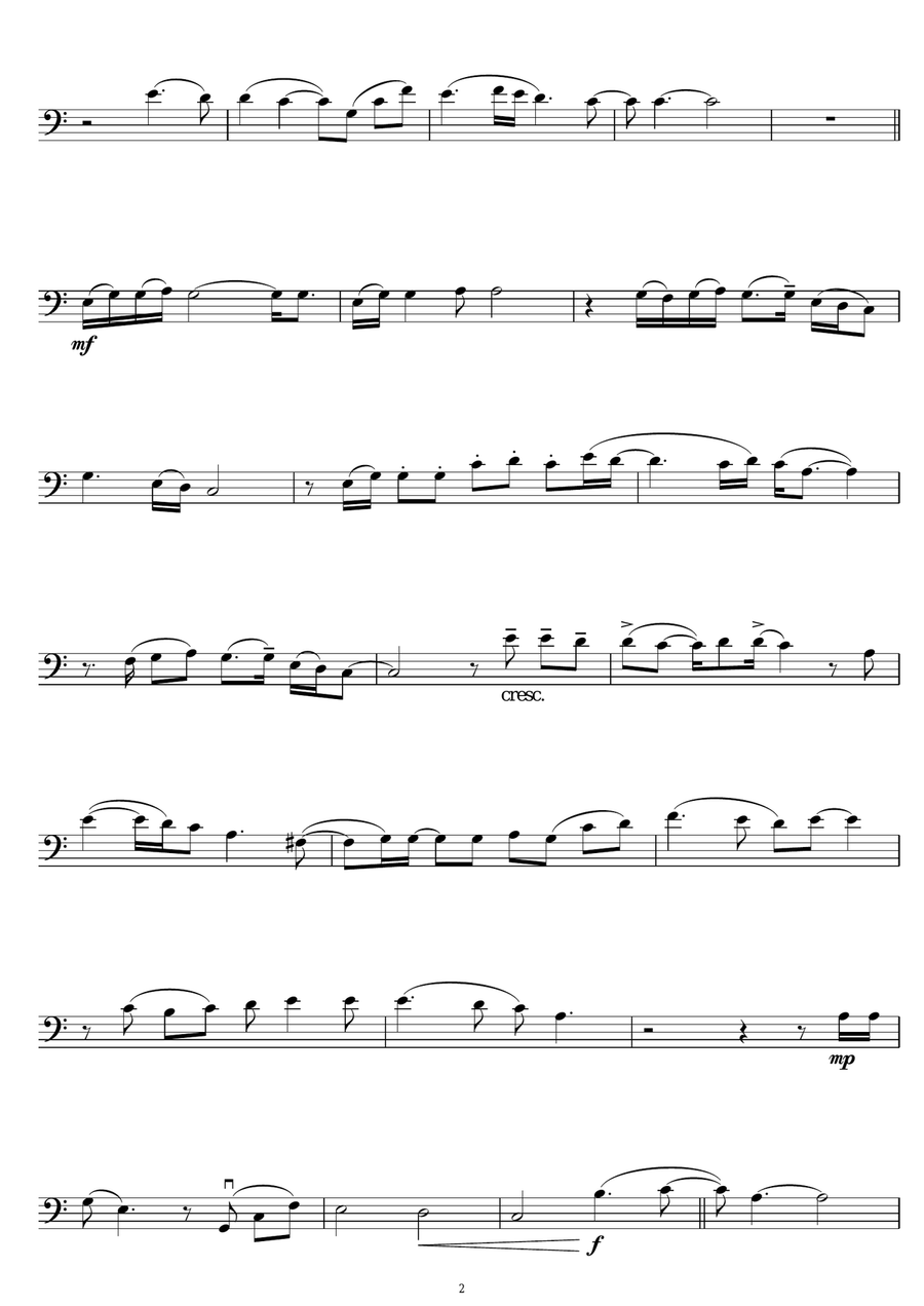 Come What May (from Moulin Rouge) Cello Solo scores gallery preview page 2